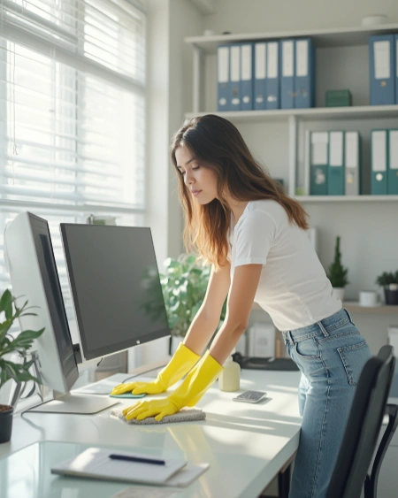 woman-dusting